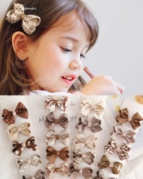 Bow hairpin hair accessories baby European style headwear 5pcs set