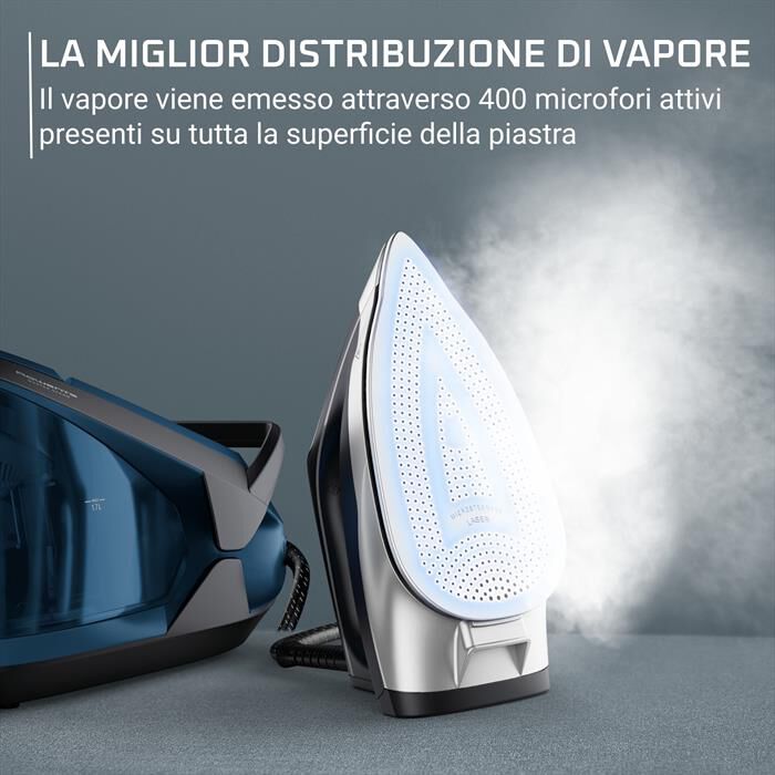 ROWENTA - VR8322 Ferro da stiro a vapore-Nero & Blu Hip Jungle