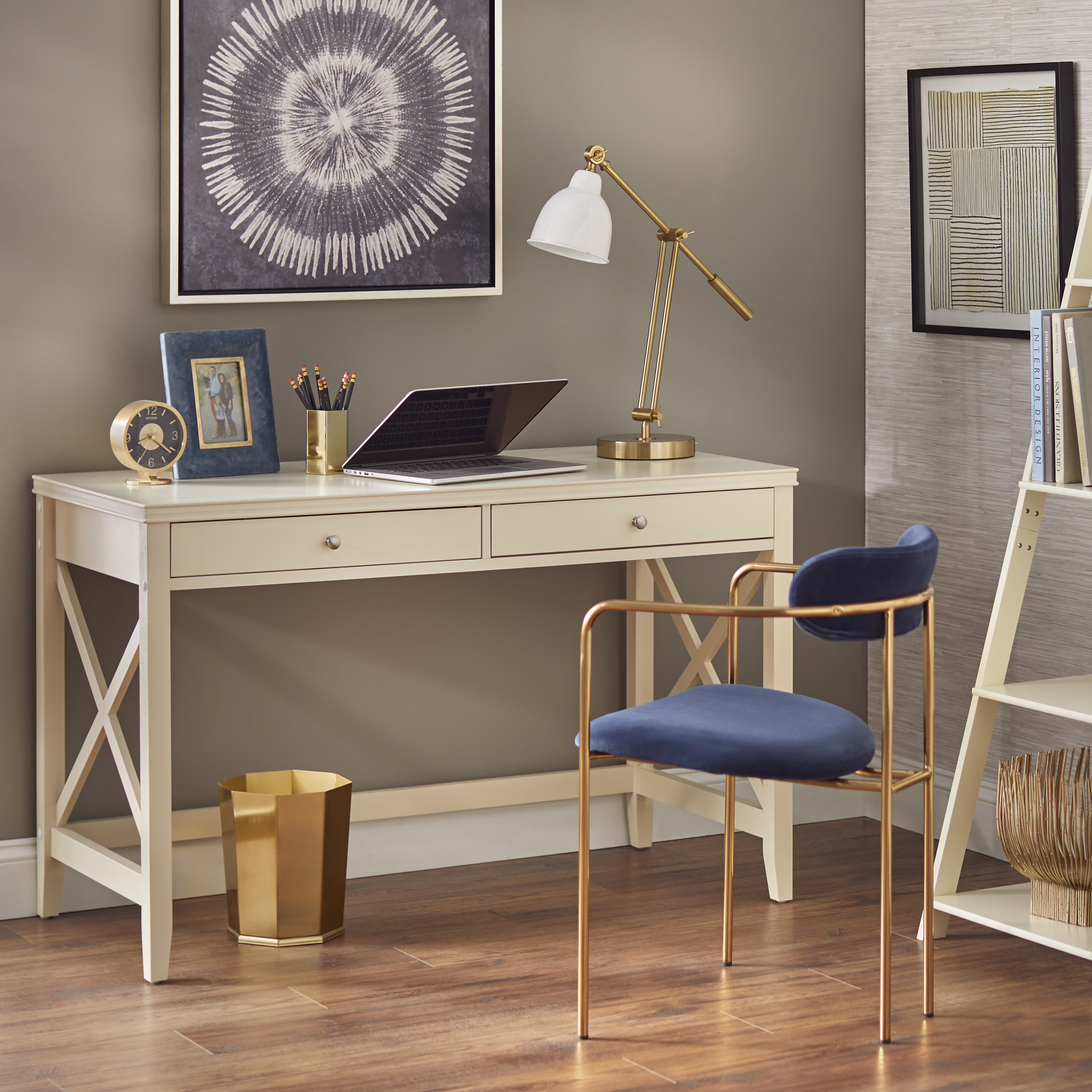 Simple Living  Anderson X Desk Black Painted