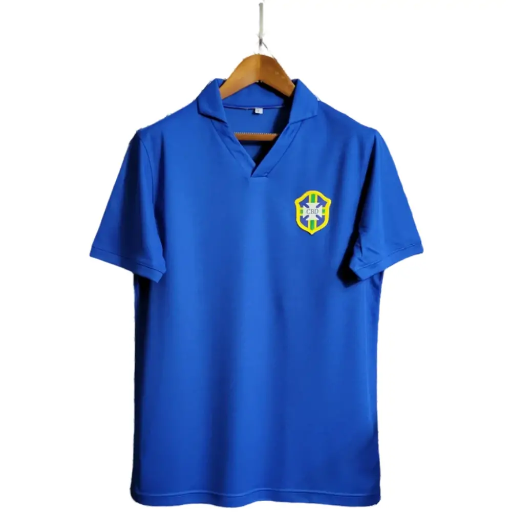 1957-1962 Brazil away blue retro jersey - Fans Edition