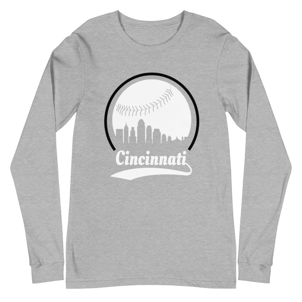 Unisex Cincinnati Reds Baseball Long Sleeve Tee Shirt