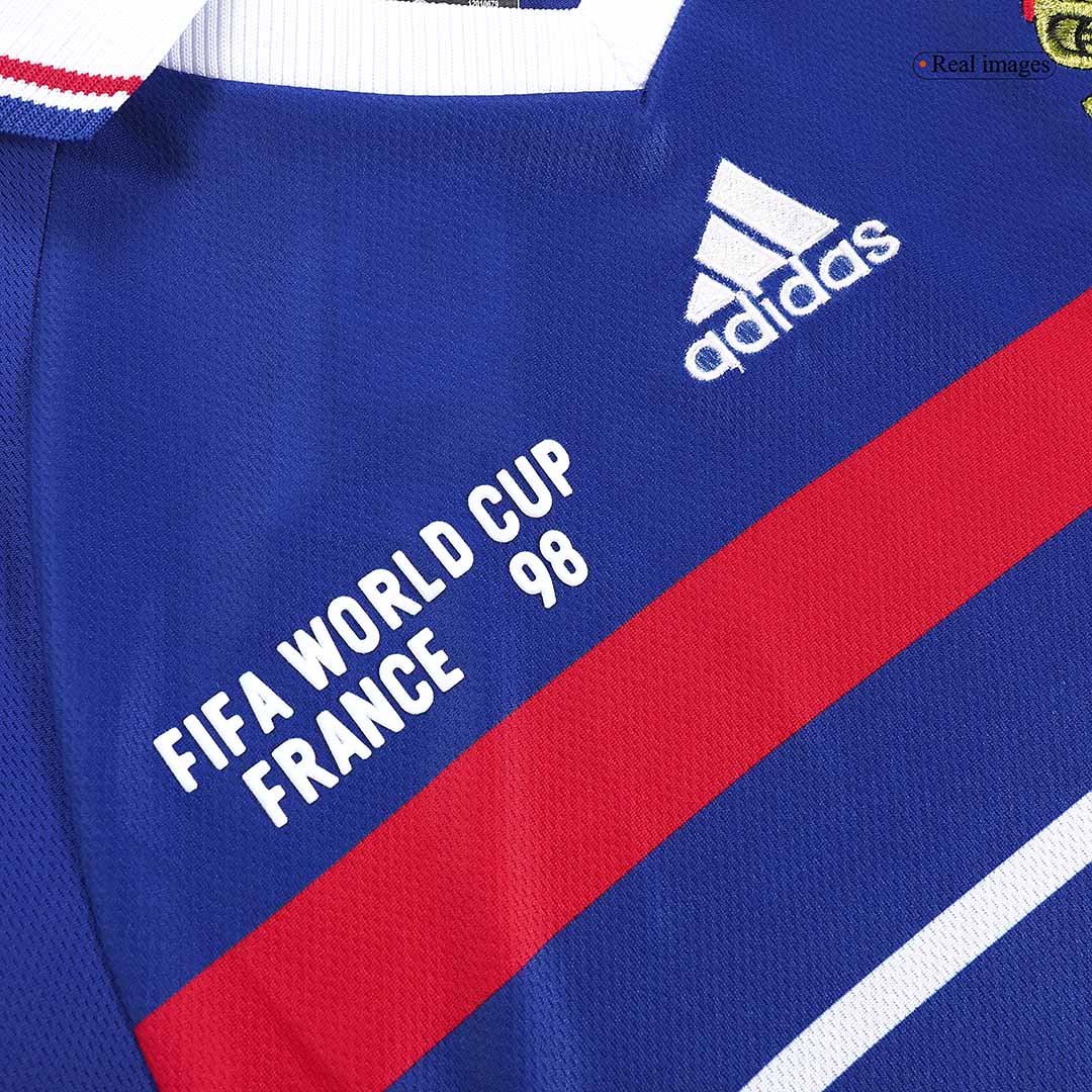ZIDANE #10 France 1998 Home Retro Soccer Jersey