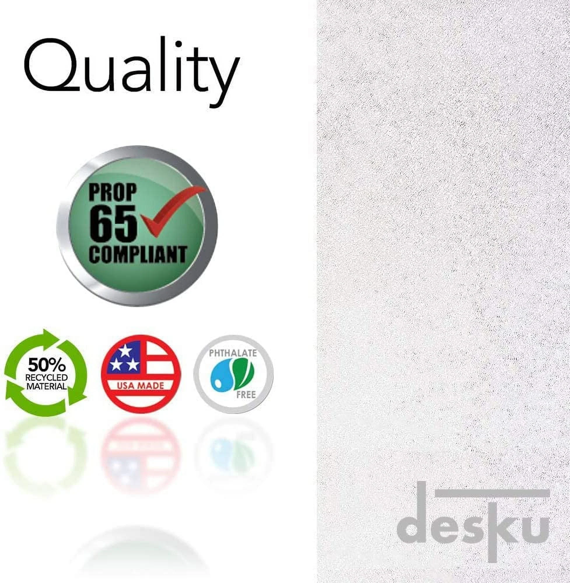 DESKU Office Desk Chair Mat – PVC Mat for Hard Floor Protection, Clear, 30 Inches x 48 Inches, Made in The USA, Home Office Supplies