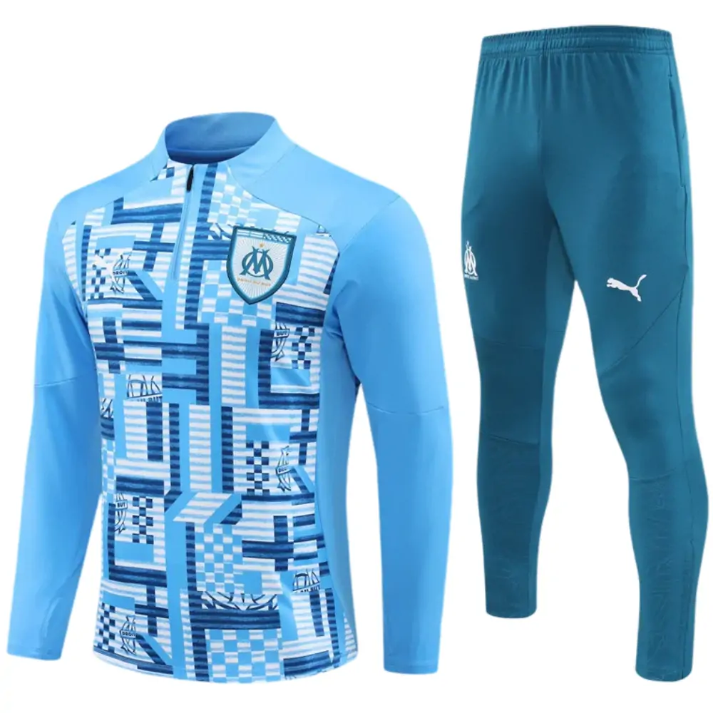 2024-25 New Season Marseille Light Blue [Camouflage] Children's Training Suit