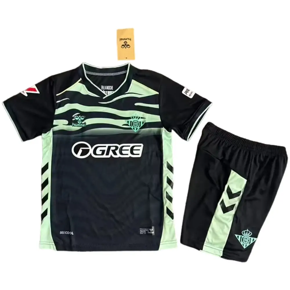 2025-26 Betis Second Away Match Kids' Jersey Set - Fans Edition