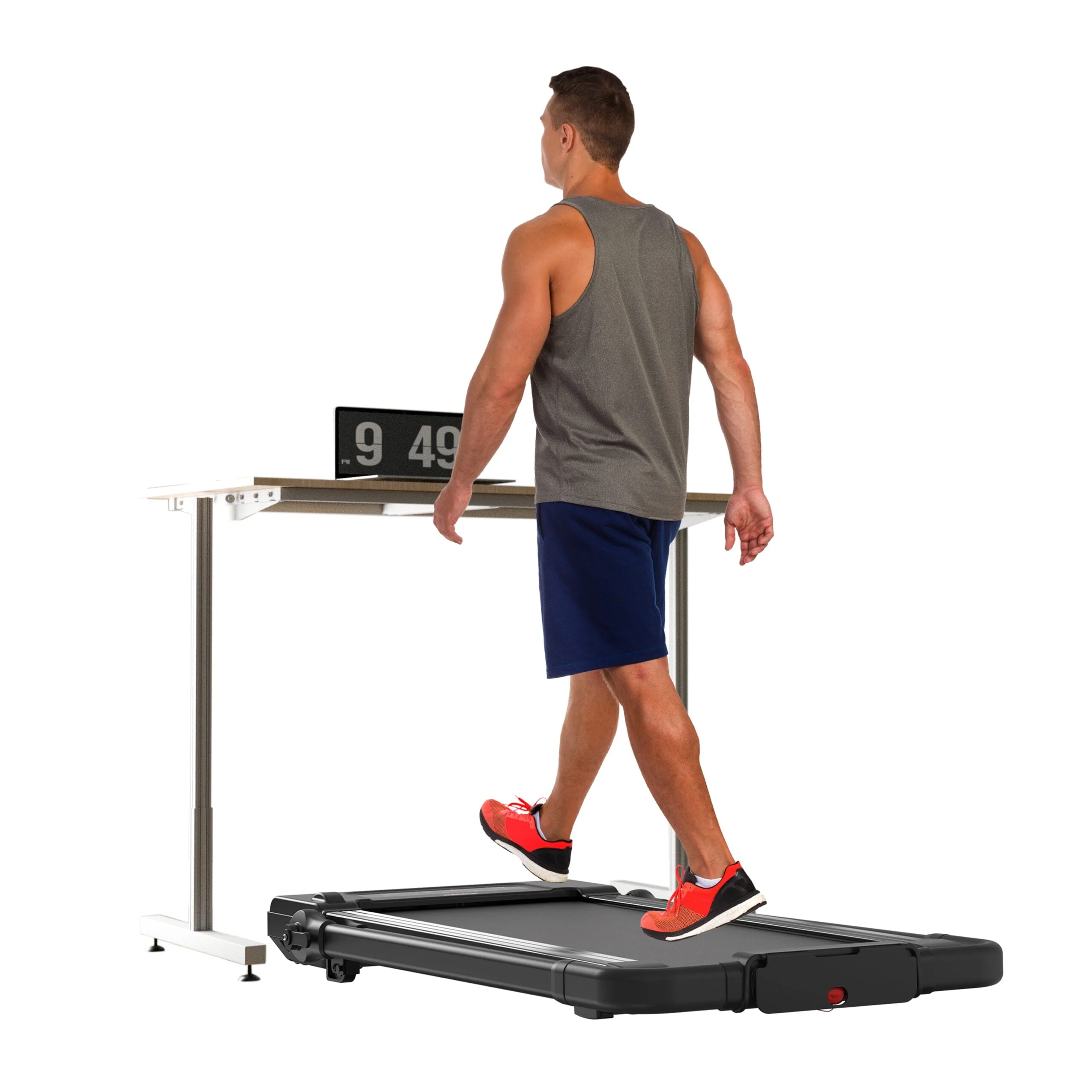 Relife Sports 2 in 1 Under Desk Treadmill with Incline Portable Walking Pad ,0.5-4mph, Black