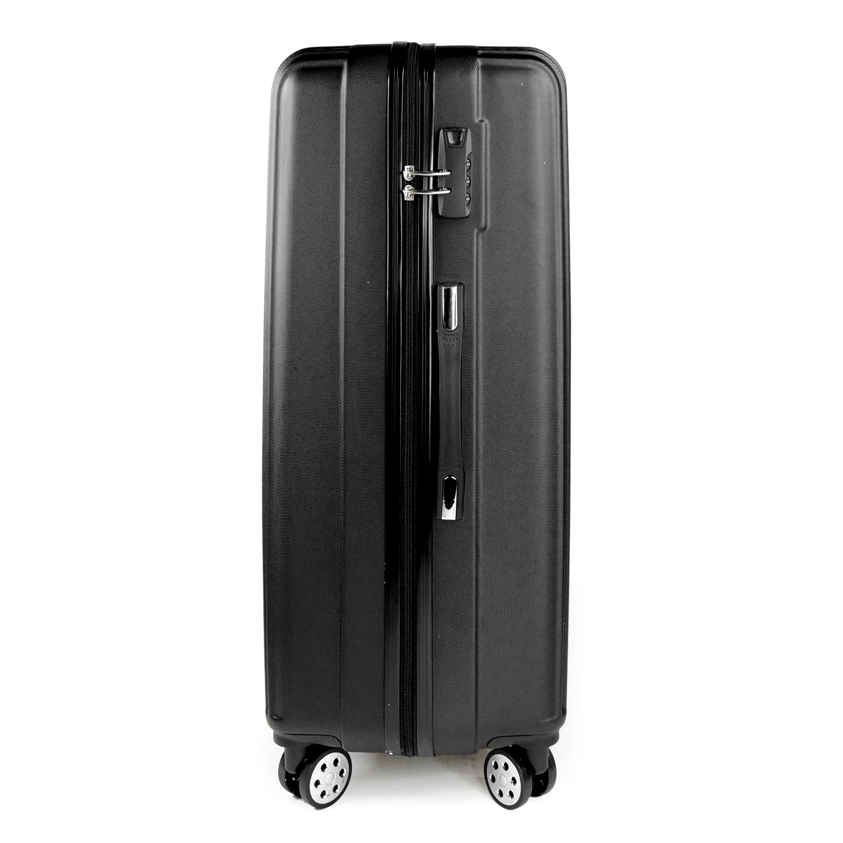 K-Cliffs 3pcs Luggage Set Lightweight Expandable Hard sided ABS Spinner Travel Suitcase  Black