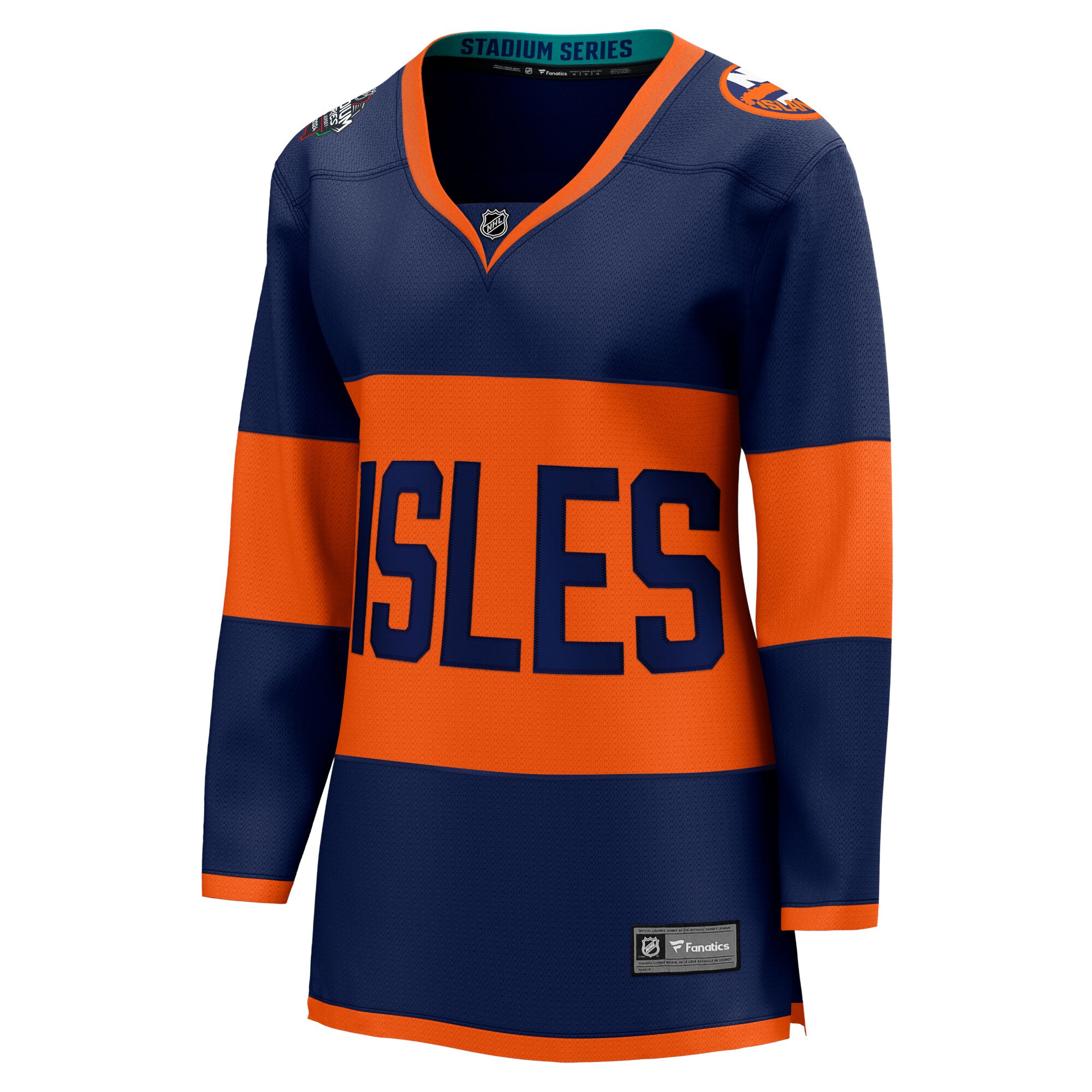 New York Islanders Fanatics Women’s 2024 NHL Stadium Series Breakaway JerseyÂ â€“ Navy