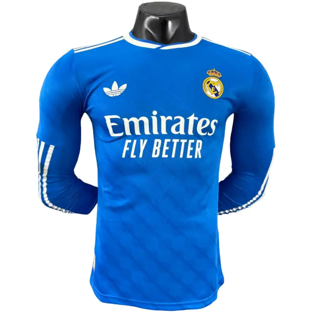 2025-26 Real Madrid Second Away Long Sleeve Jersey - Player Edition
