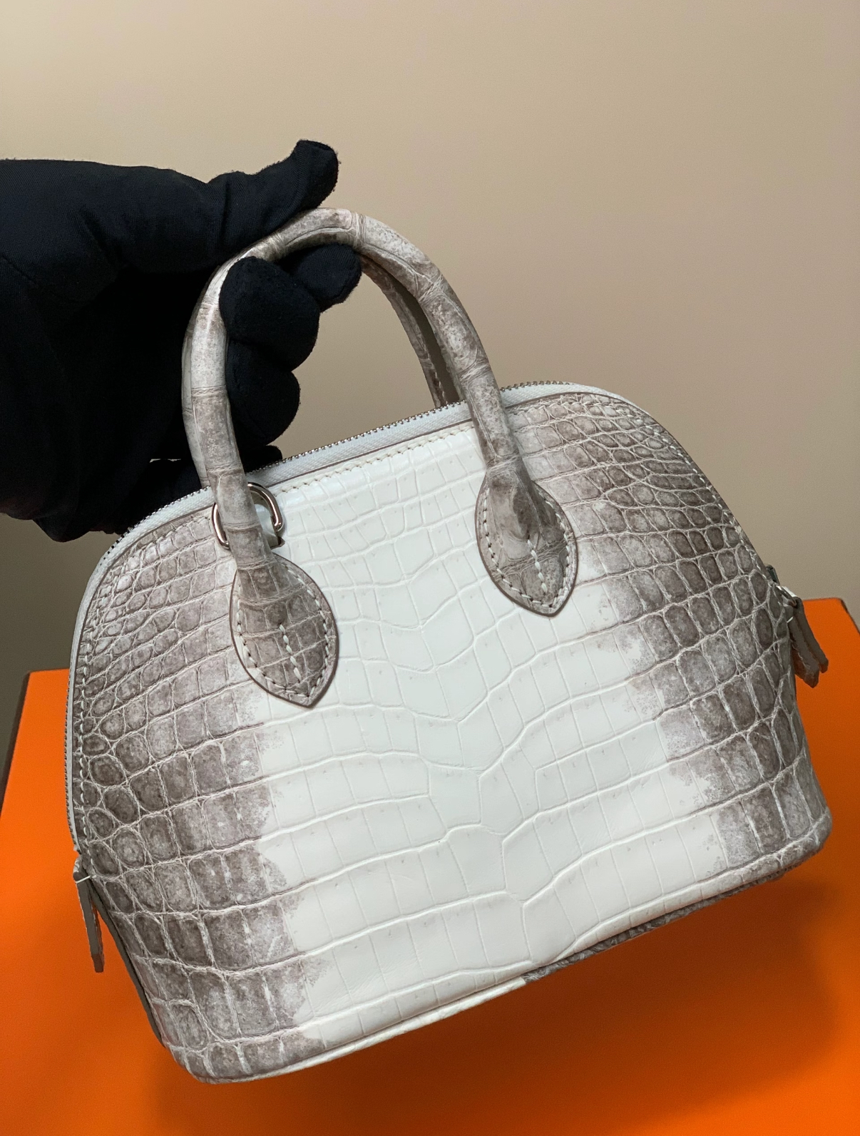 Bolide Mini 18CM Matte crocodile leather Himalaya