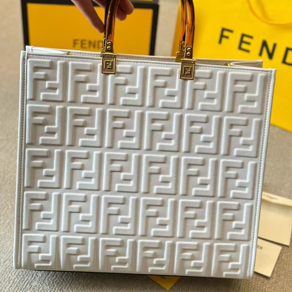 Fendi Sunshine Medium Bag White 13.8 Inches 8BH386AMCVF0QVL