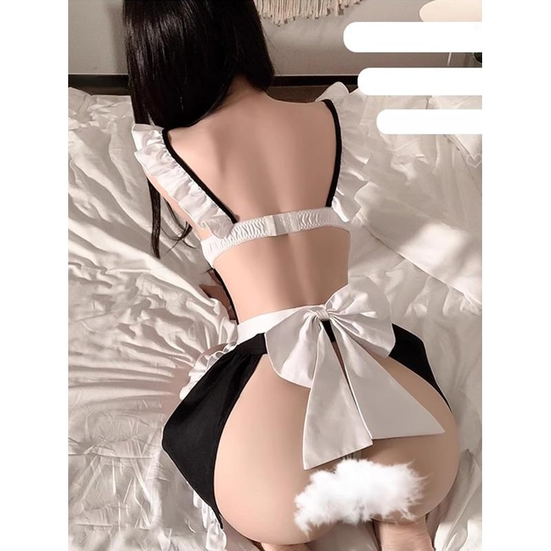 Women's Sexy Maid Costume Set Roleplay Lingerie Dress Cosplay Roleplay Outfit