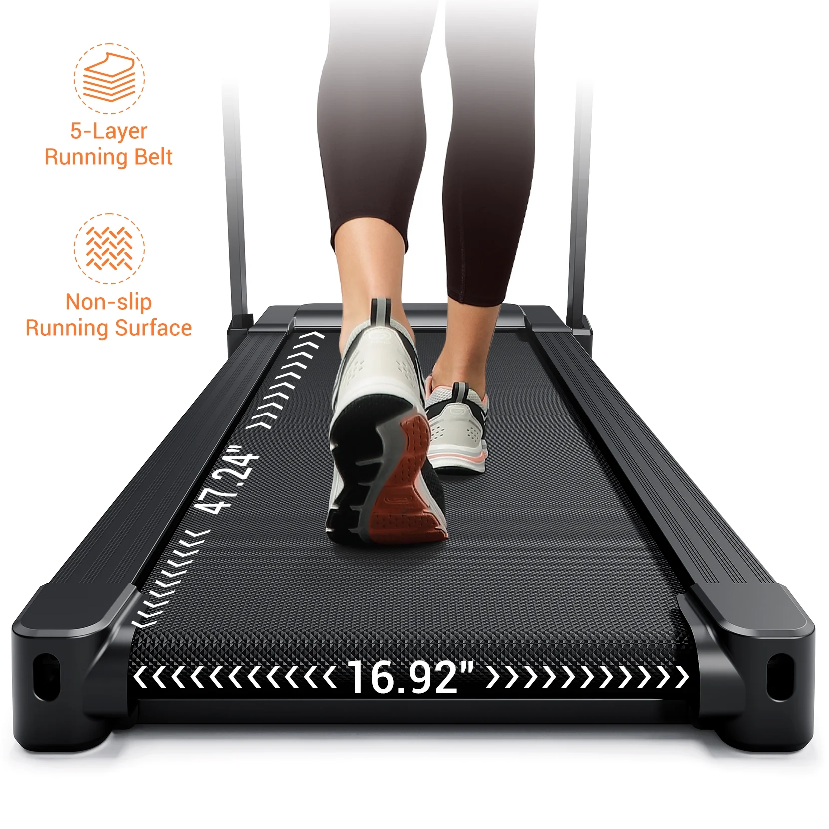 Foldable Treadmill, Dprodo 2-in-1 Walking Pad 3.0HP Under Desk Treadmill, Widened 18.1 inche Running Belt,Speeds 0.5-8Mph Exercise Treadmill 350 lbs Capacity with App Connection, Remote