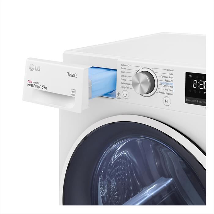 LG - Asciugatrice RH80V9AVHN 8Kg Classe C-Bianco