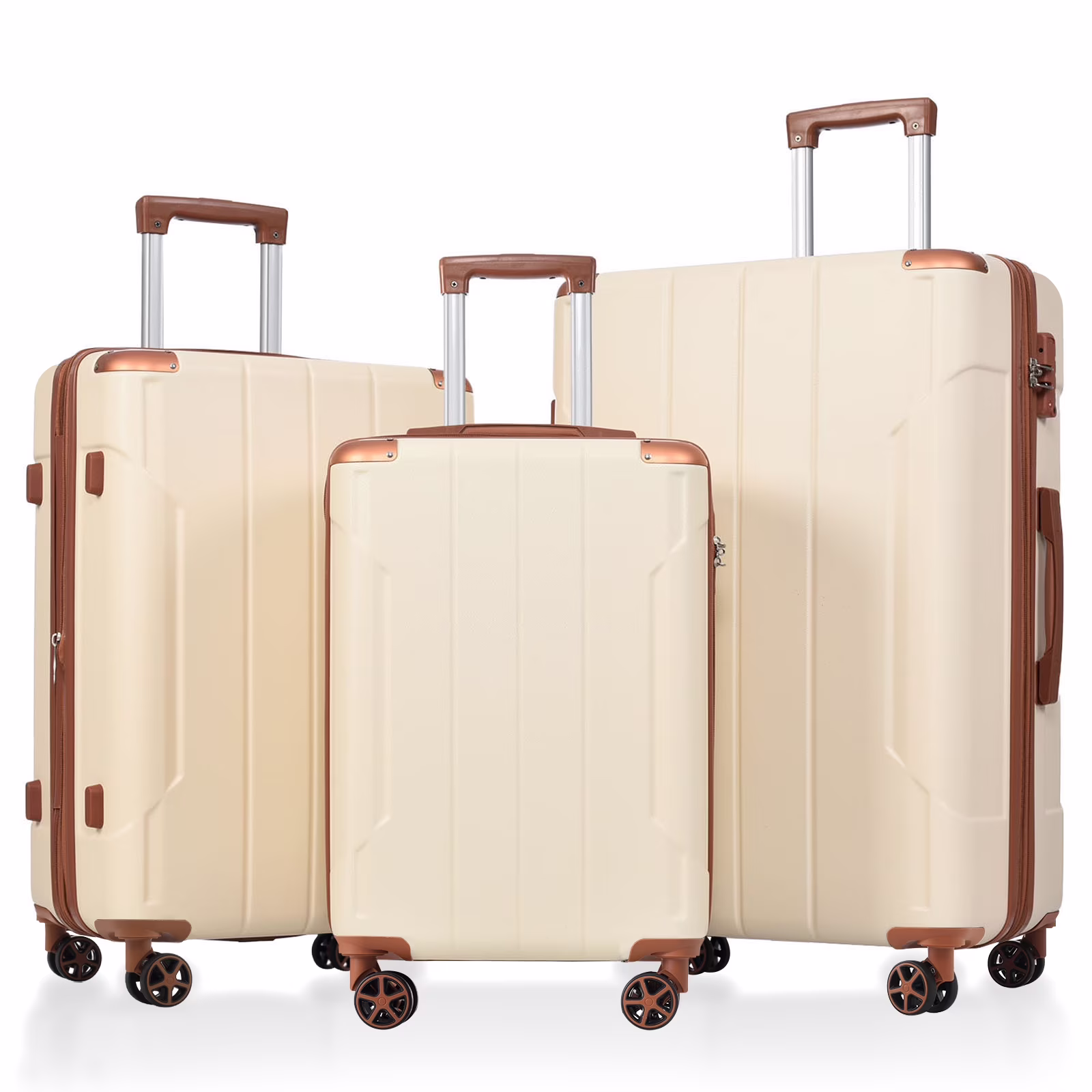 EUROCO 3 Piece Luggage Set, Expandable Hardshell Suitcase with TSA Lock and Double Spinner Wheels,ABS Lightweight Durable Travel luggage Set(20