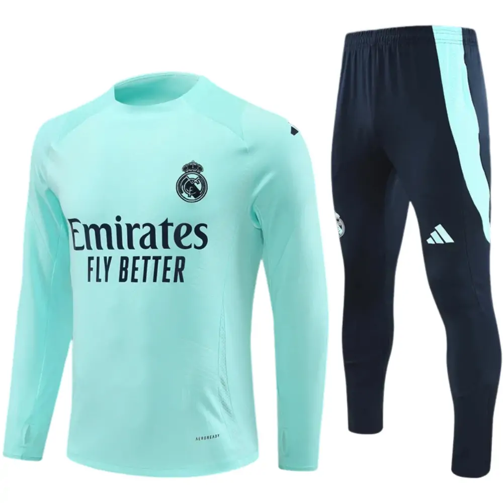 2024-25 New Season Real Madrid Blue Children's Training Jersey