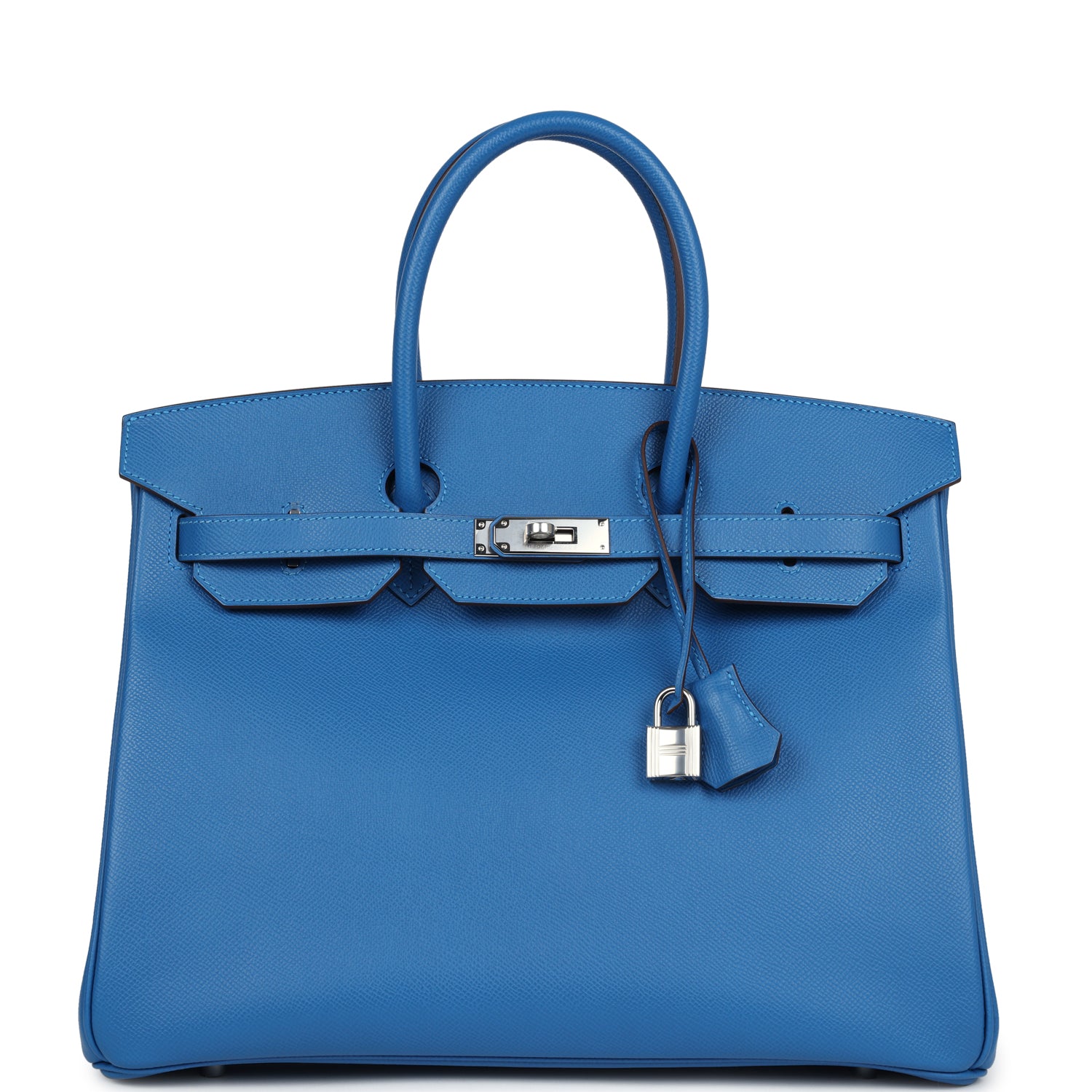 Birkin 35 Mykonos Epsom Palladium Hardware