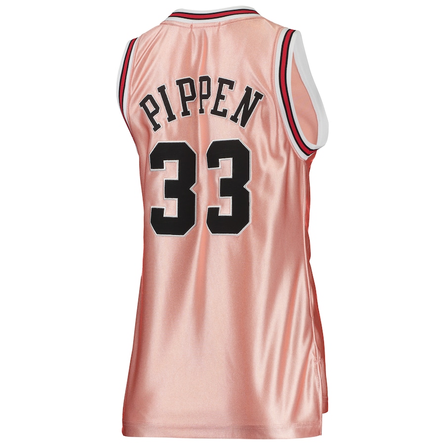 Scottie Pippen Chicago Bulls Mitchell & Ness Women's 75th Anniversary Rose Gold 1997 Swingman Jersey - Pink