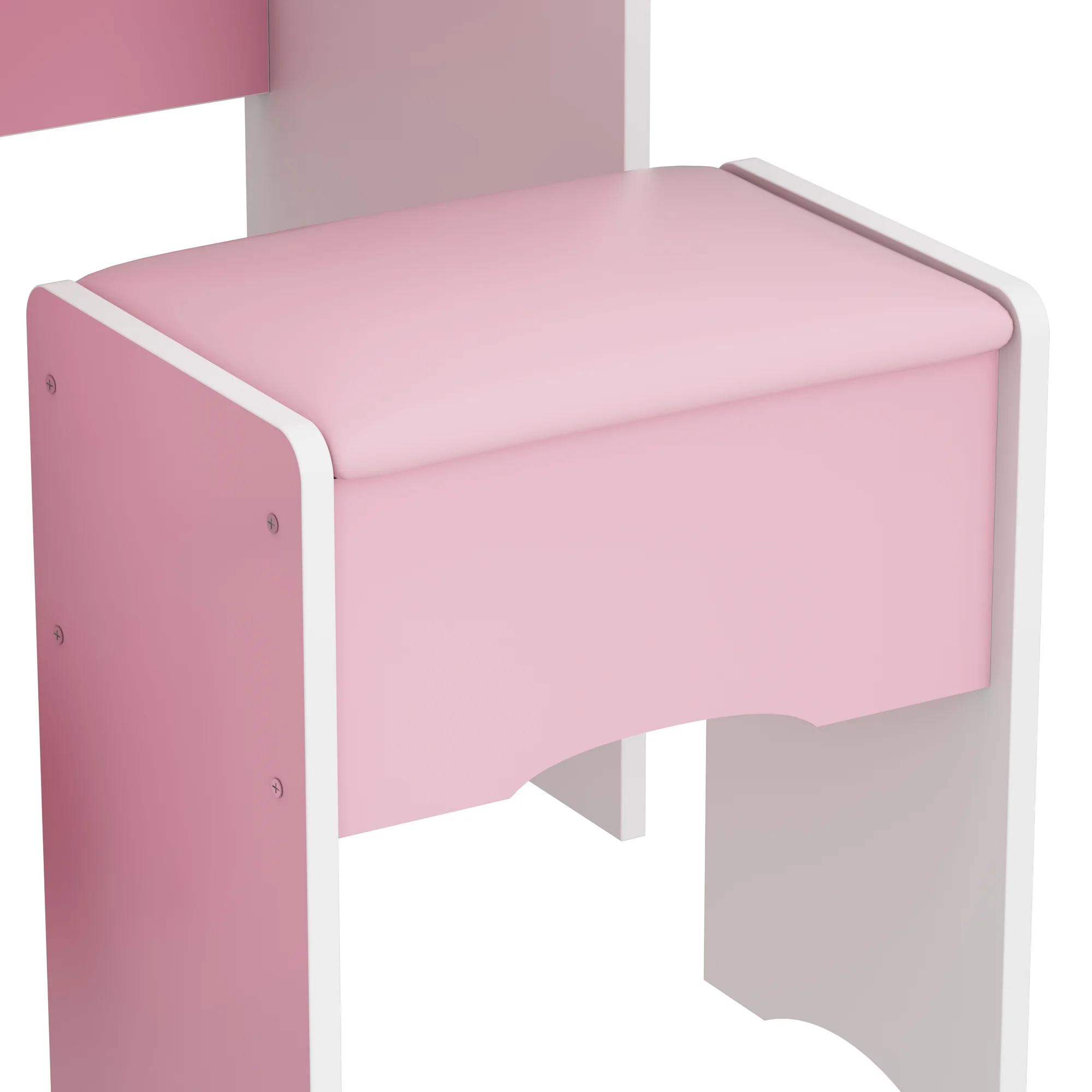 KULAGAGA Vanity Table Set with Light Mirror, Makeup Table with 3 Storage Shelves & 5 Drawers, Dressing Vanity Tables with , Dresser Desk for Girls, Women, White