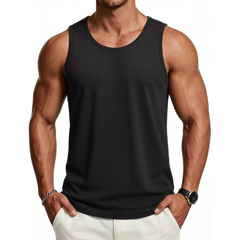 Men's Tank Top UPF 50+ Sleeveless Shirt Cotton Moisture