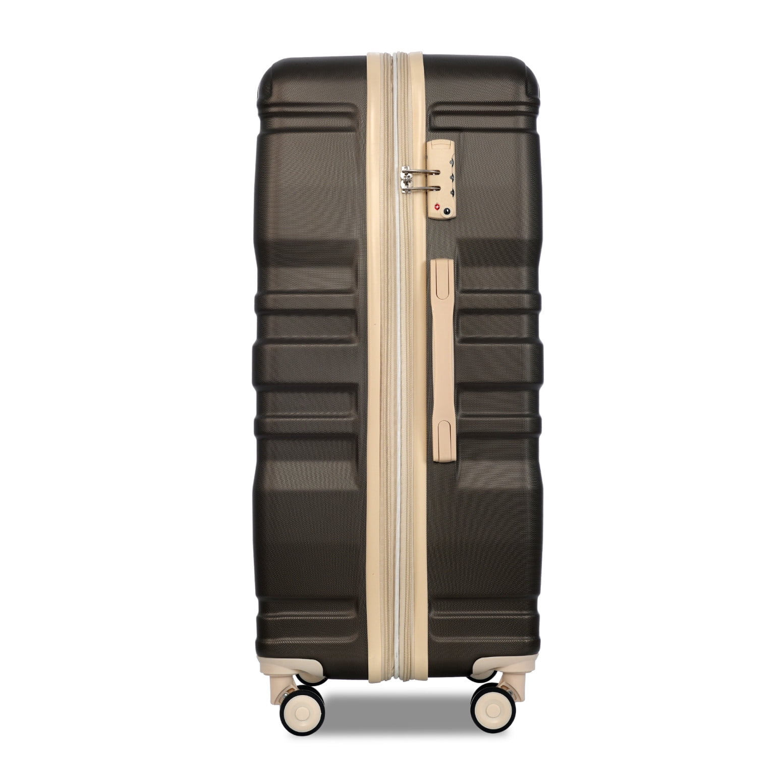 Luggage Sets New Model Expandable ABS Hardshell 3pcs Clearance Luggage Hardside Lightweight Durable Suitcase sets Spinner Wheels Suitcase with TSA Lock 20''24''28''(blue and brown)