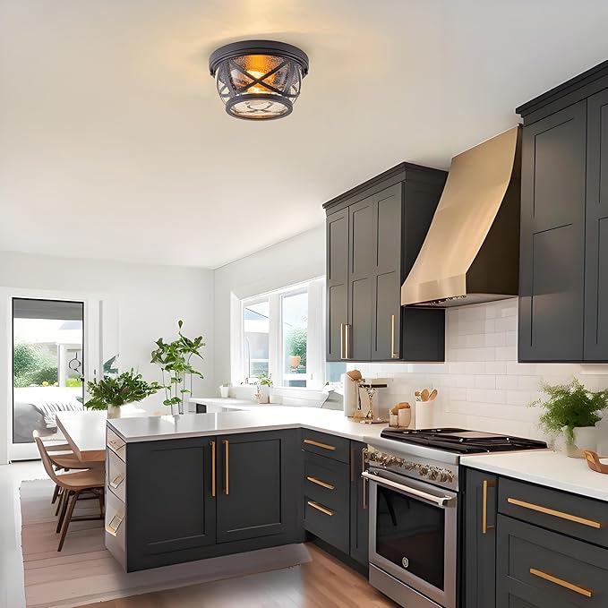 MELLOWWLITE Bronze Flush Mount Ceiling Light Fixtures