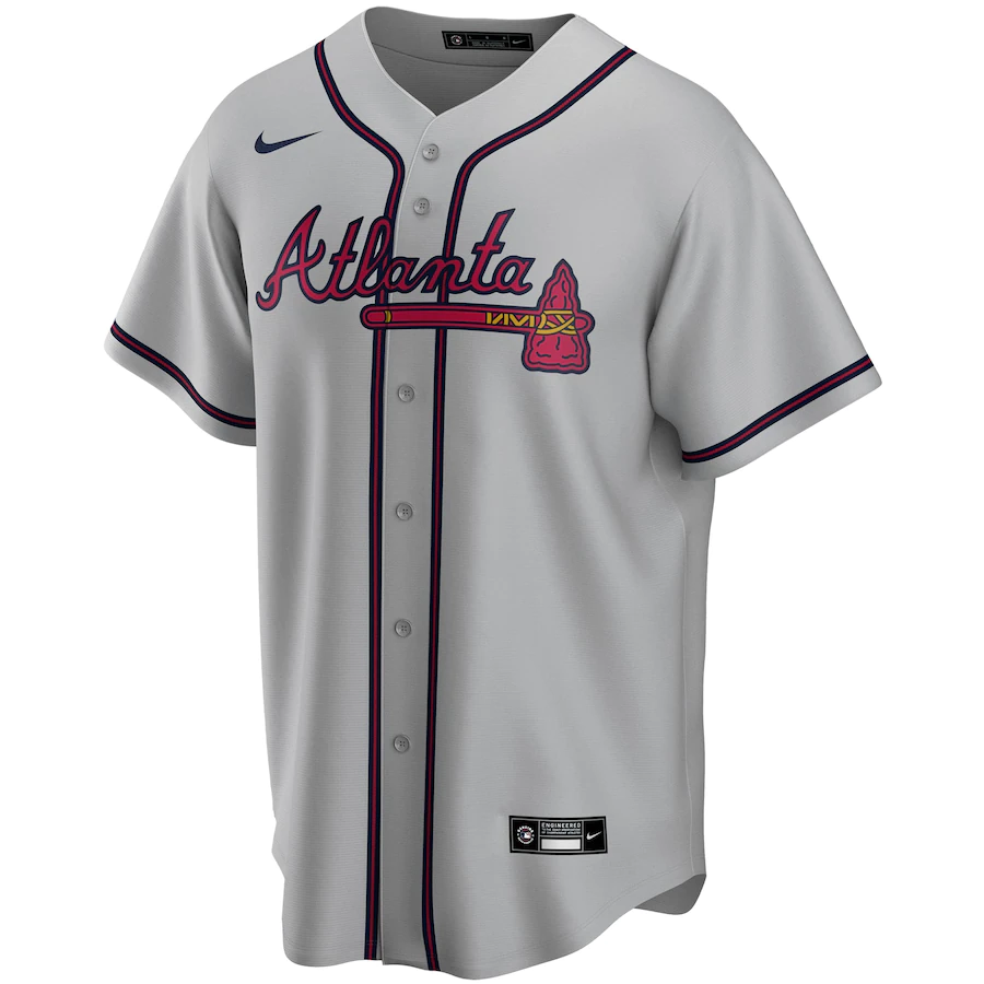 Mens Atlanta Braves Freddie Freeman Cool Base Replica Jersey Grey