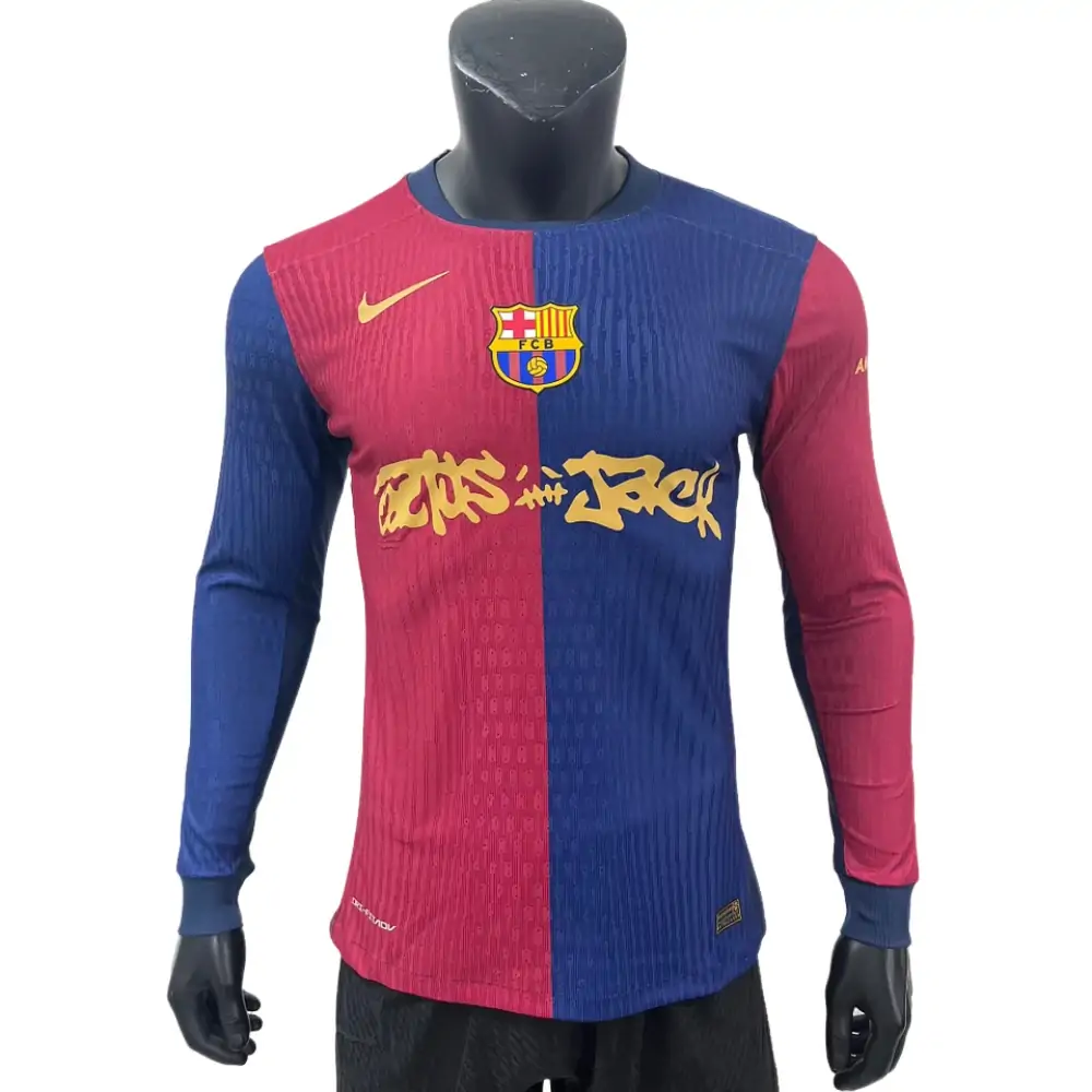 2025-26 Barcelona Home Long-Sleeve Jersey - Player Version
