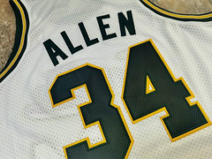 Supersonics Ray Allen No. 34 White  MN