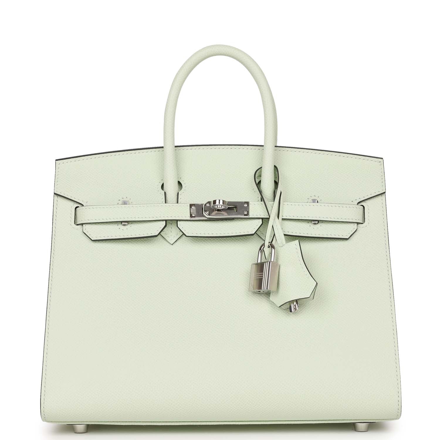 Birkin Sellier 25 Vert Fizz Epsom Palladium Hardware