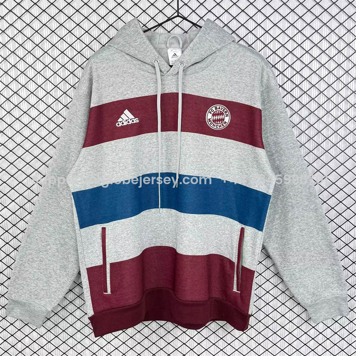 Retro Bayern Munich 2014-15 Grey Unisex Pullover Hoodie