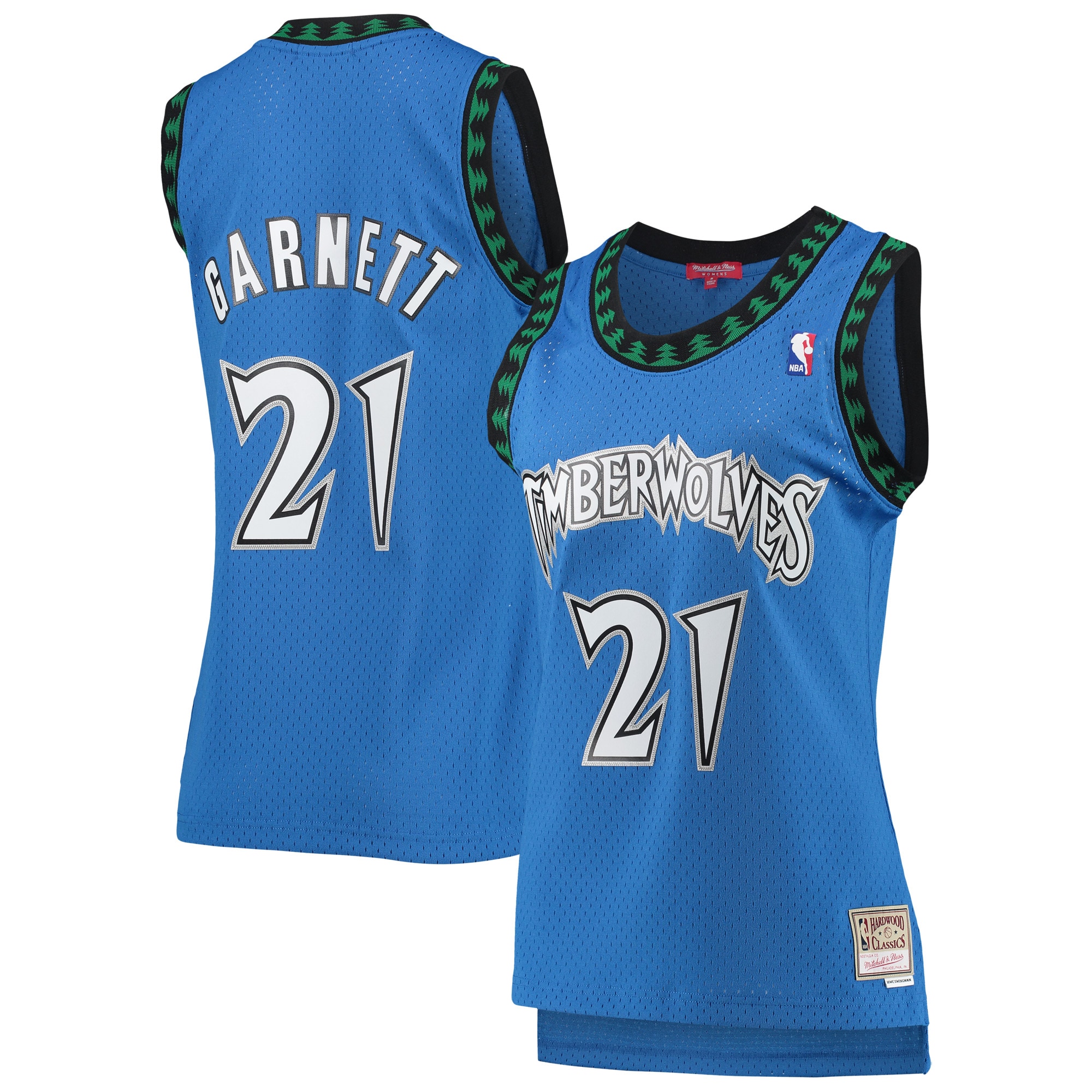 Women's Minnesota Timberwolves Kevin Garnett Mitchell & Ness Blue Hardwood Classics Swingman Jersey