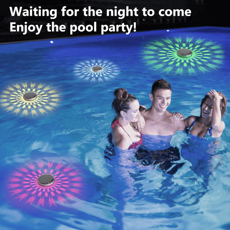 Solar Floating Pool Lights with UV Sterilization (2 Pack)