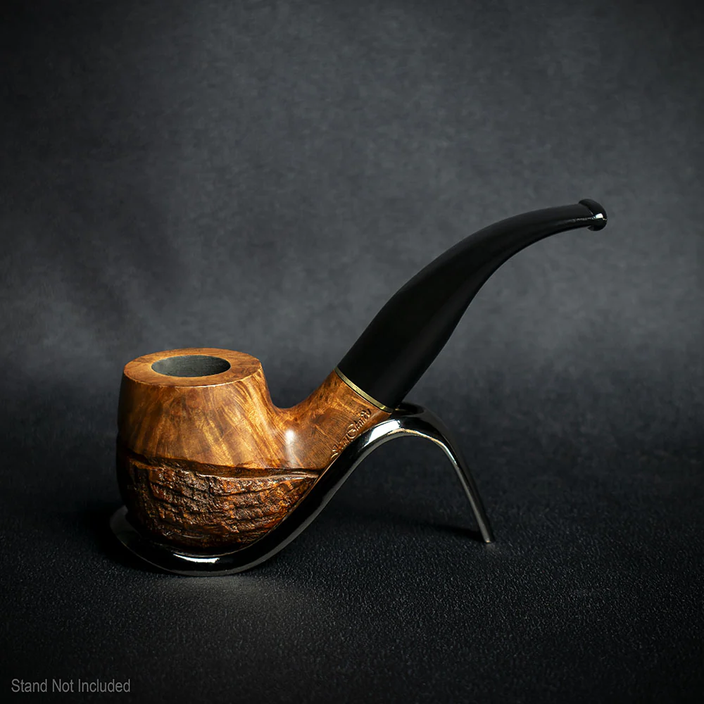 Jean Claude 9mm Filter Rustic Wave Briar Smoking Pipe - Shape 51