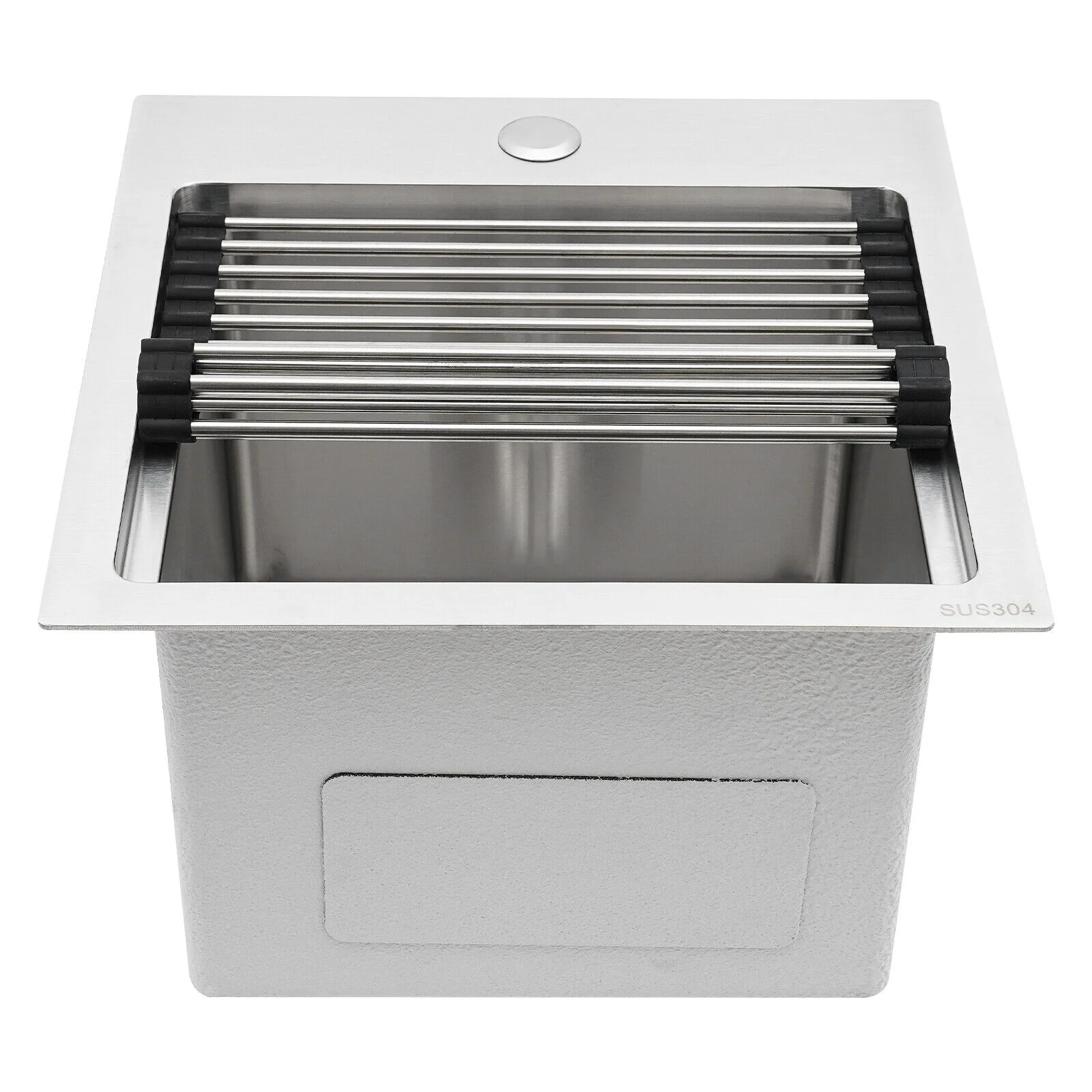 15 x 15 inch Stainless Steel Drop-in Bar Sink Topmount Kitchen Sink Single Bowl