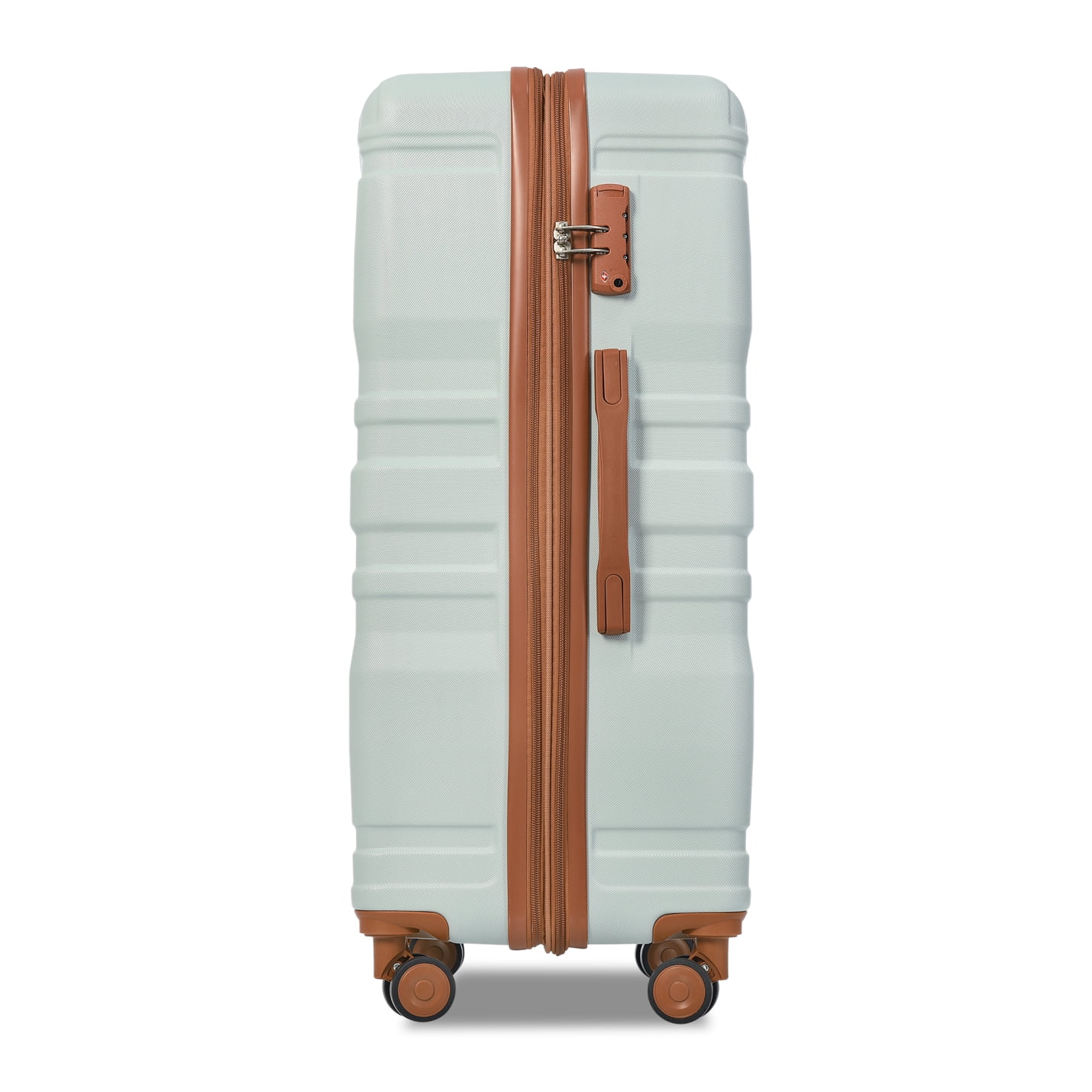 Luggage Sets New Model Expandable ABS Hardshell 3pcs Clearance Luggage Hardside Lightweight Durable Suitcase sets Spinner Wheels Suitcase with TSA Lock 20''24''28''(blue and brown)