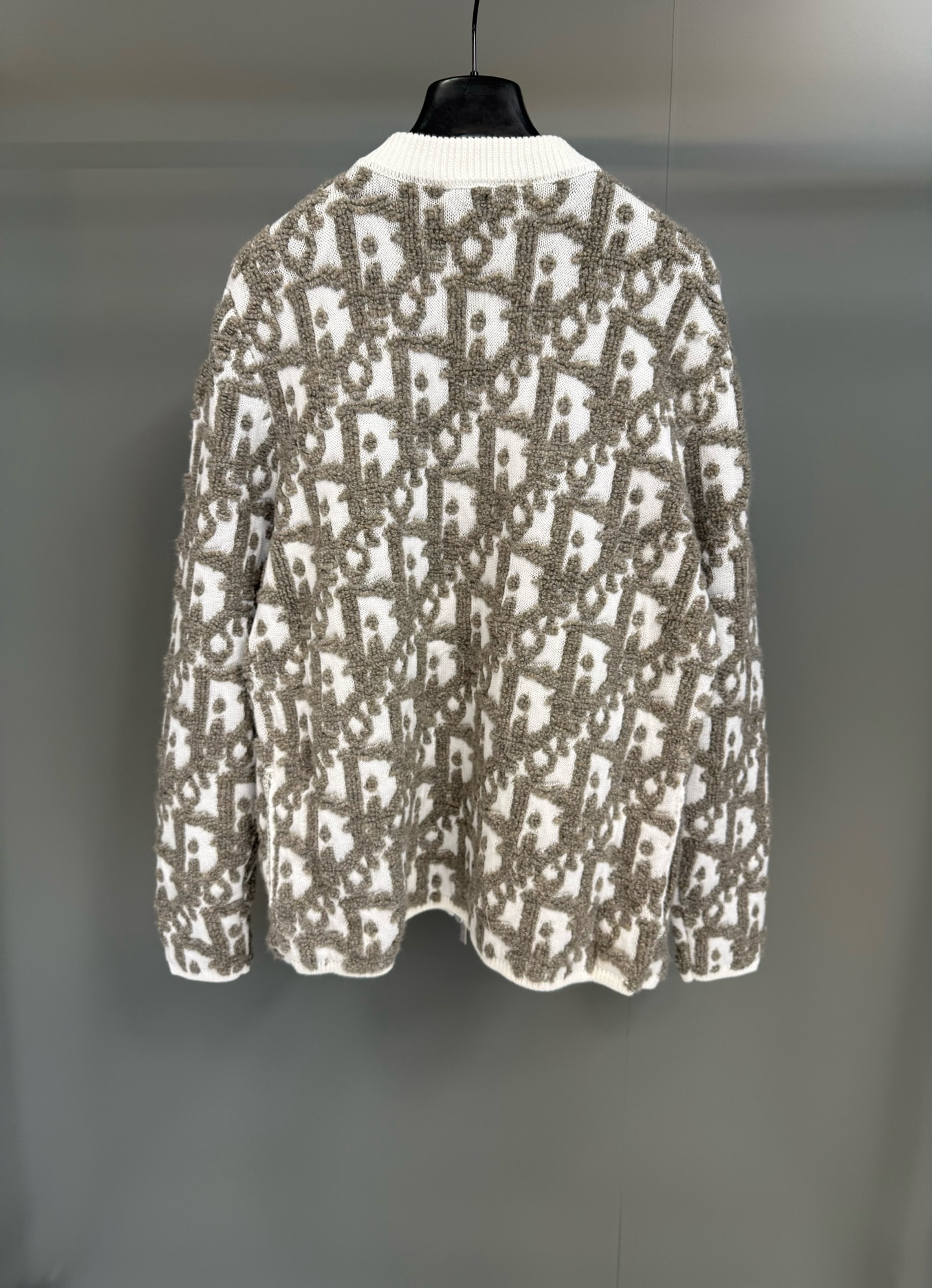 Oblique printed jacquard fabric knitwear