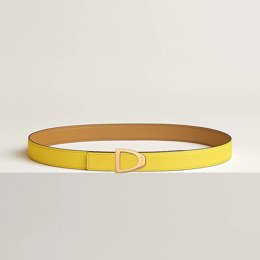 Cavaliere belt buckle & Reversible leather strap 24 mm