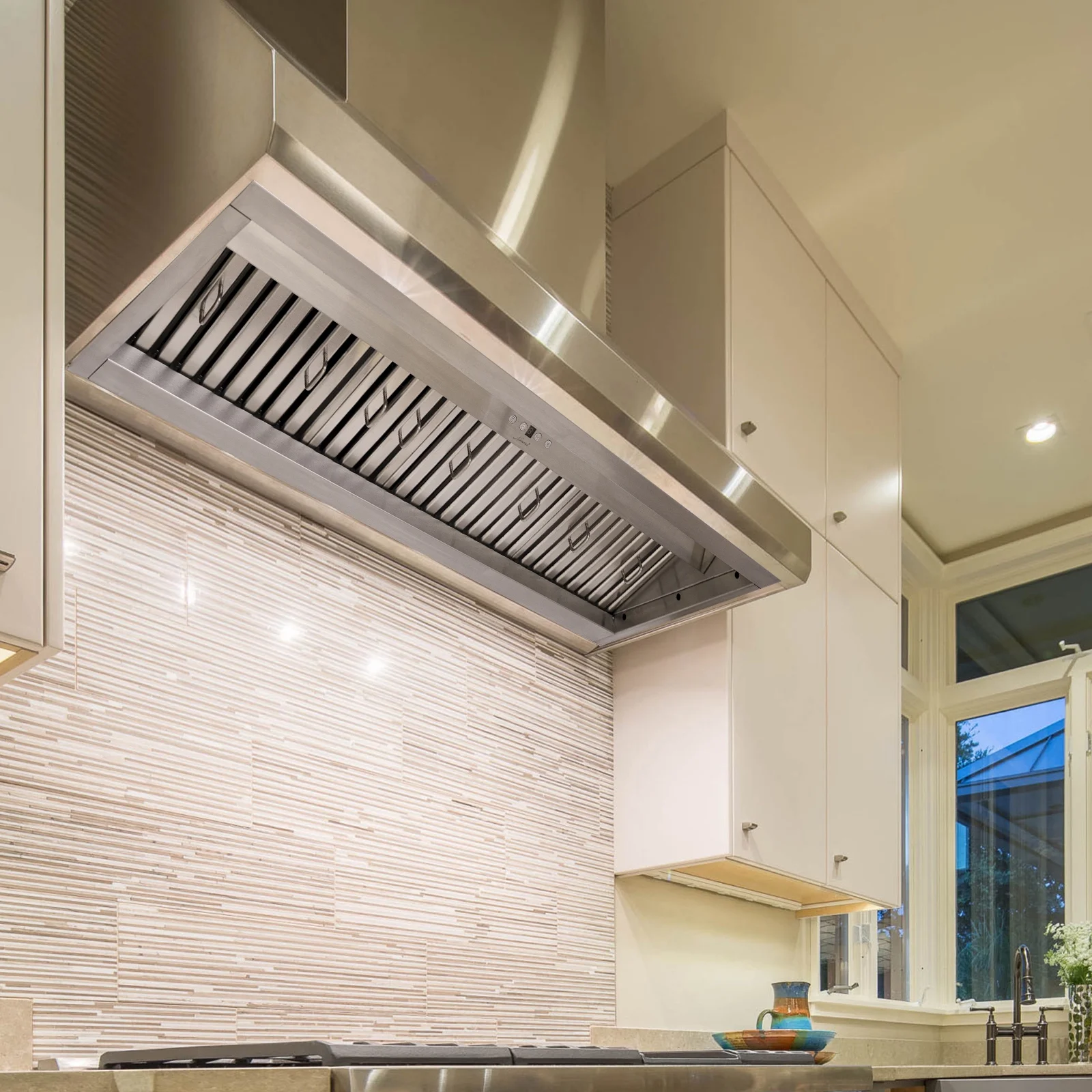 Akicon 48 Inch Range Hood Insert, Stainless Steel 8