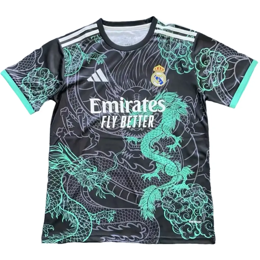 2025-26-Real Madrid Black and Green Dragon-Jersey-Fan Edition