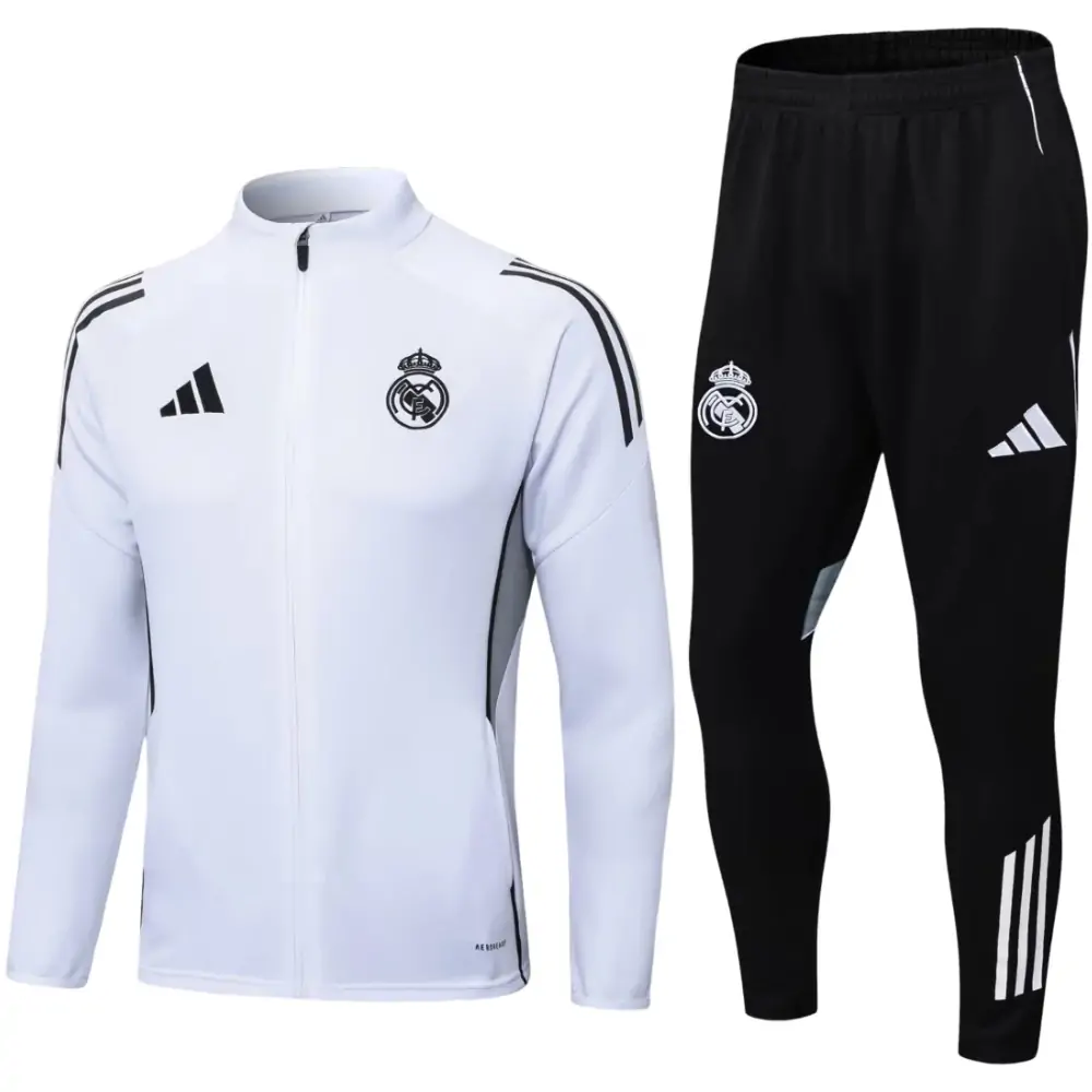 2025/26 Real Madrid White Jacket Tracksuit