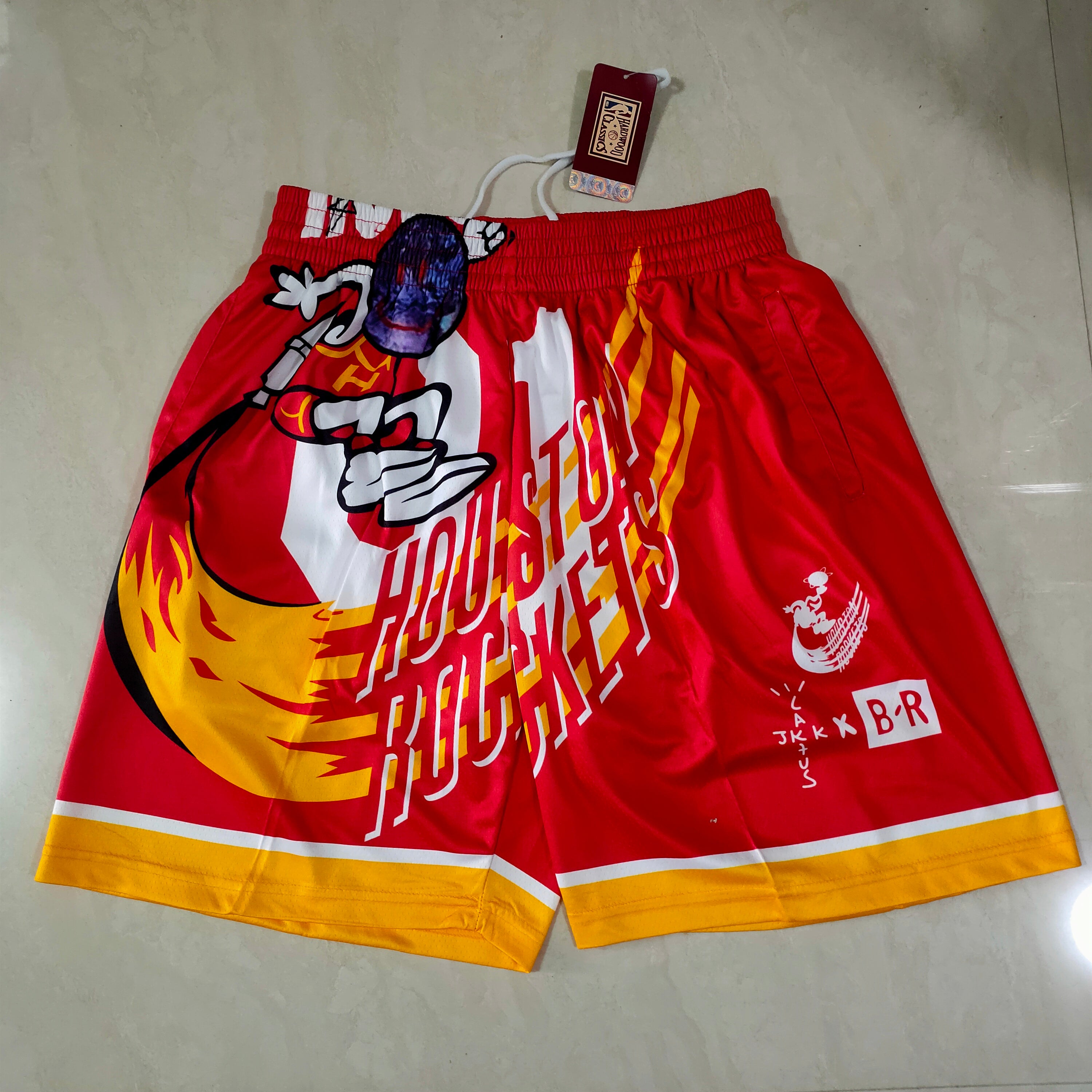 Houston Rockets co-branded red pocket pants