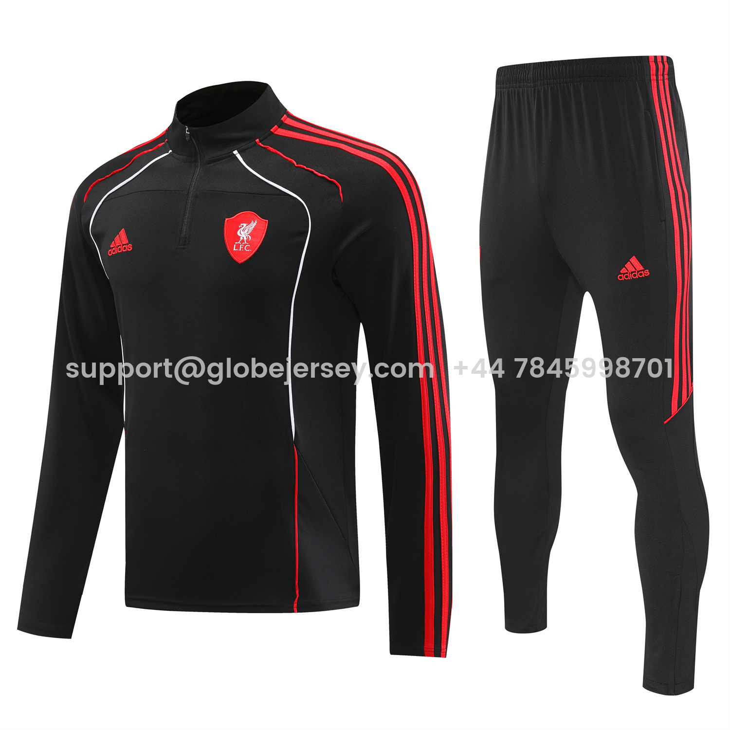 Liver.pool 25-26 Long Sleeve Training Set - Black Top & Pants