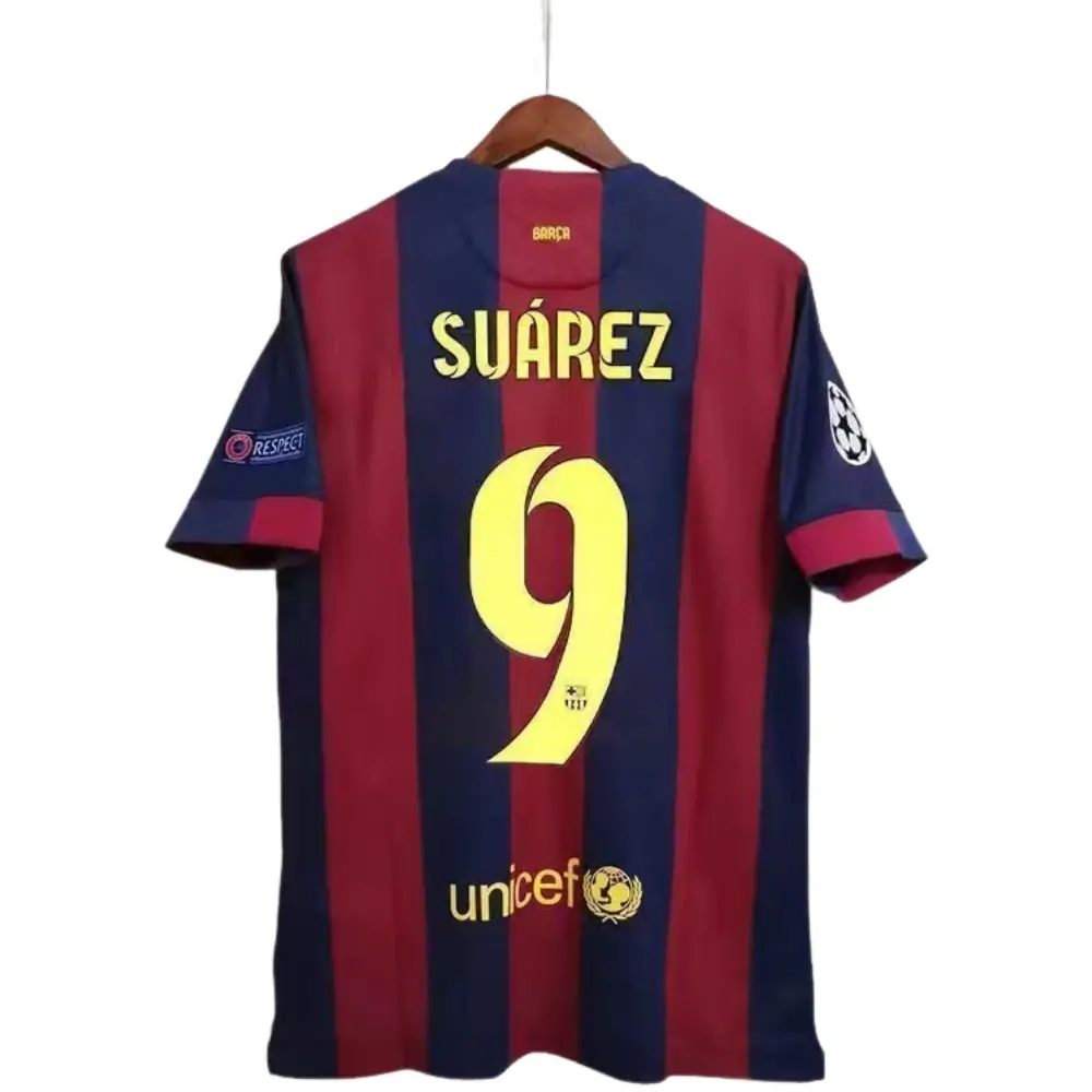 2014-15 Retro Barcelona Champions League Final Home Kit 9# Suarez - Fans Edition