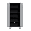 SUPEER Metal Rolling Garage Cabinet, 71'' Tall Industrial Storage Cabinet with Wheels and 4 Adjustable Shelves, Utility Filing Cabinet for Garage, Tool House, Assemble Required