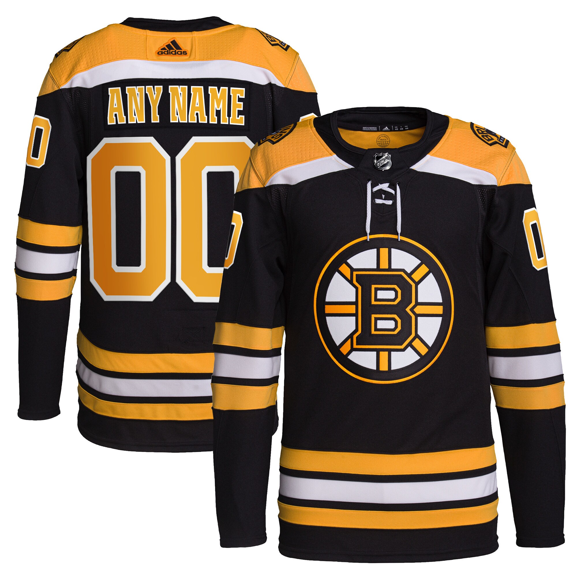 Boston Bruins   Home  Primegreen  Custom Jersey – Black