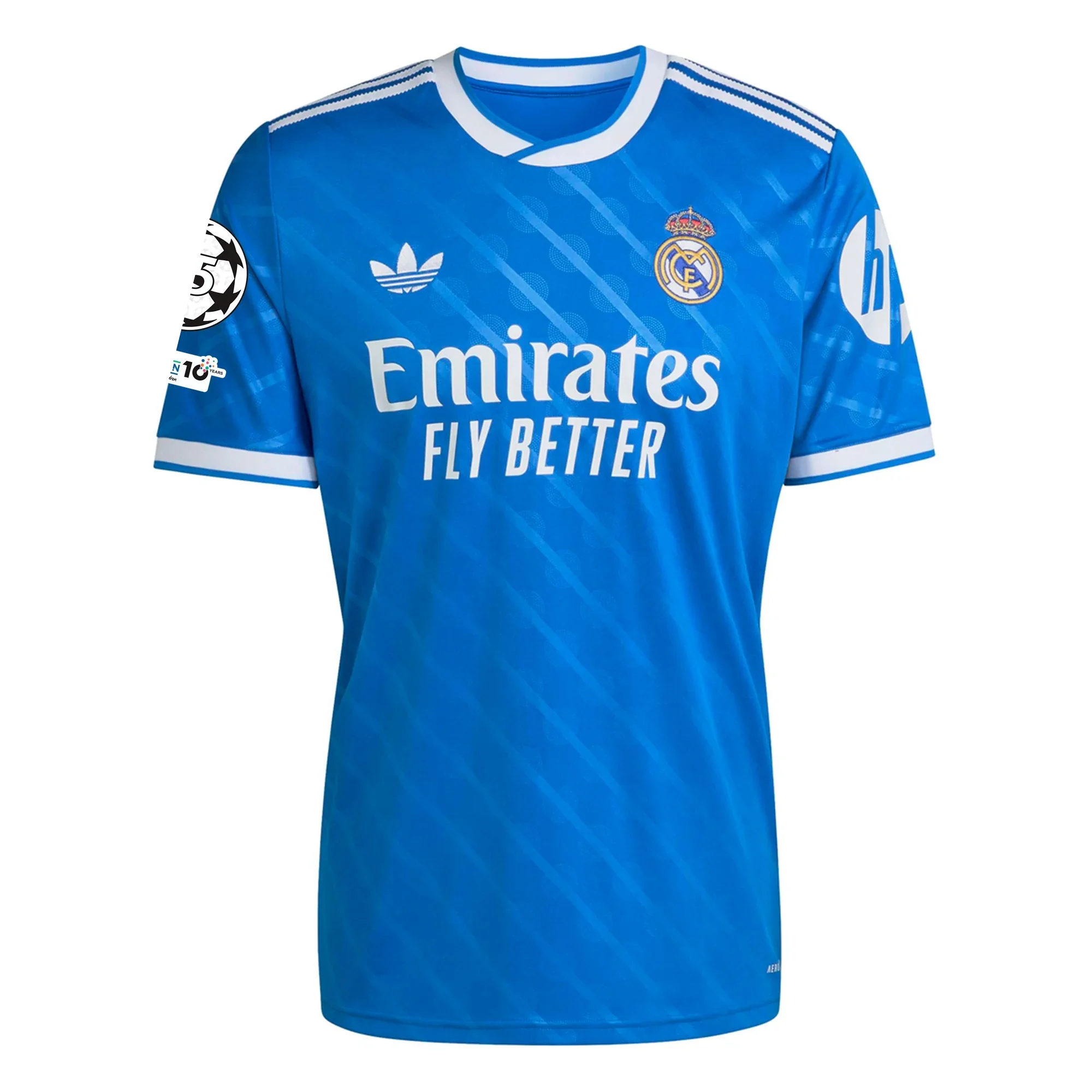 adidas Valverde Men's Real Madrid Third Jersey 25/26 w/ Champions League Patches (Blue/White)