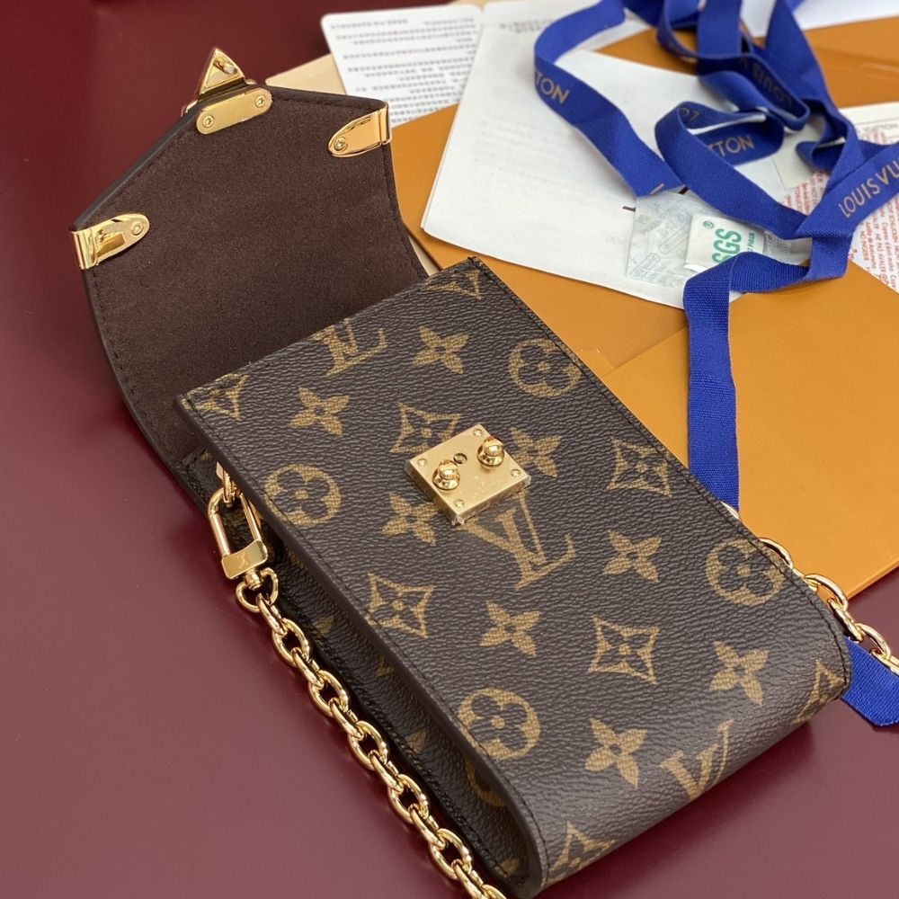Louis Vuitton Phone Pouch Métis Brown 6.7 Inches N00144