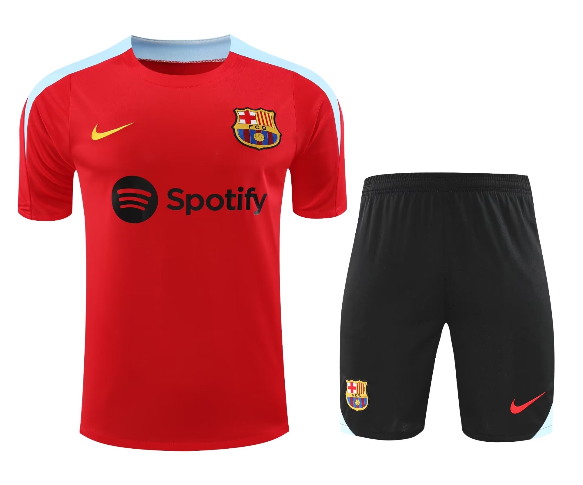 2024/2025 Barcelona Pre-match Training Red Shirt+Shorts 1:1 Thai Quality
