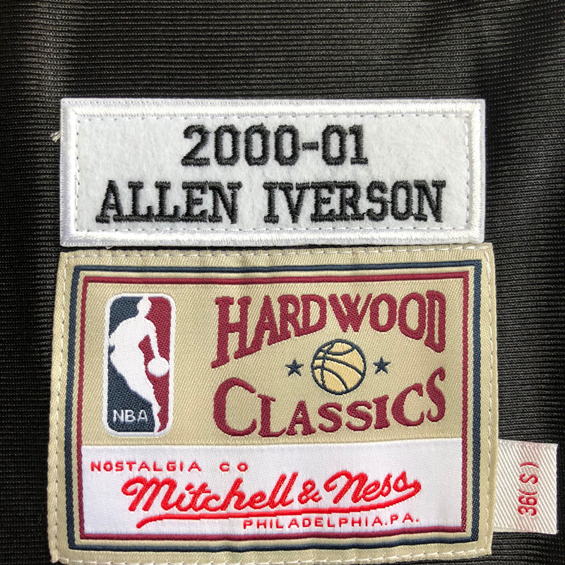Mercerized Black #3 Allen Iverson 2000-01 Season AU Full Embroidery